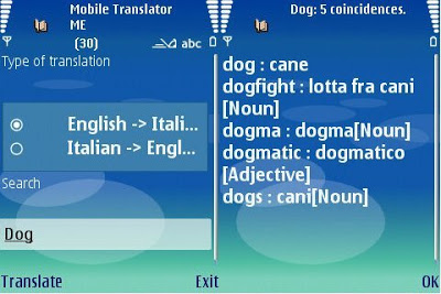 Traduttore dall'inglese all'italiano e viceversa per cellulari