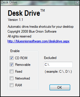 Desk Drive per le icone delle periferiche sul desktop