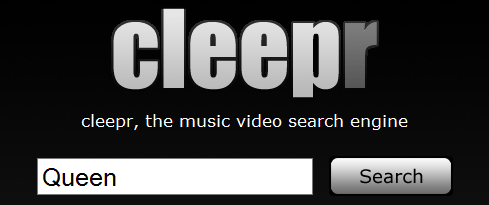 Cleepr per cercare video musicali nel web
