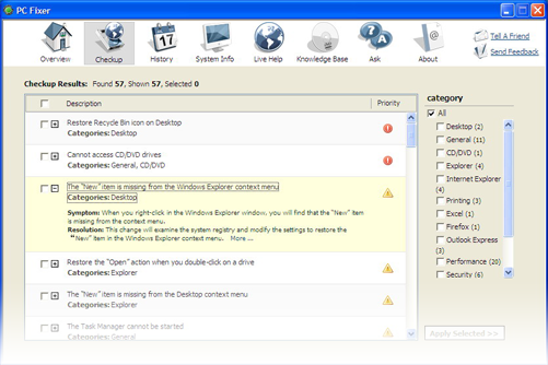 PC Fixer per risolvere alcuni bug di Windows XP e Vista