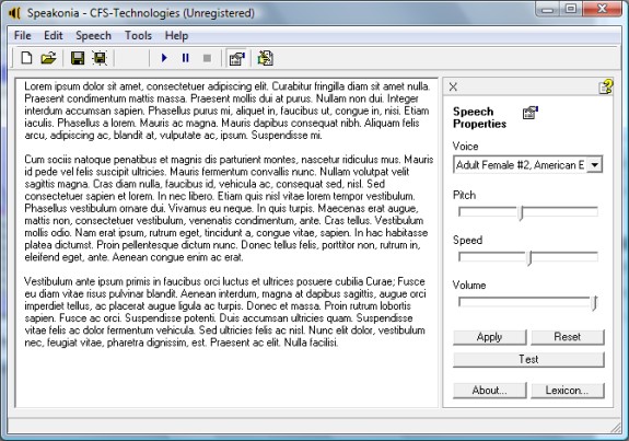 Speakonia per far leggere al pc qualunque file di testo