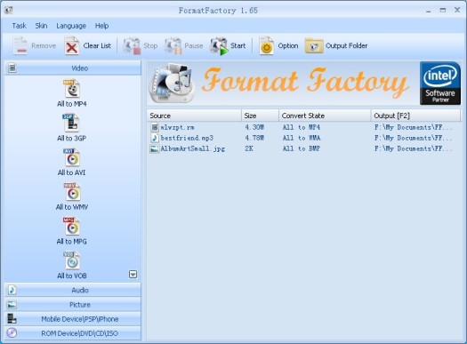 FormatFactory, convertitore multifunzionale per file multimediali