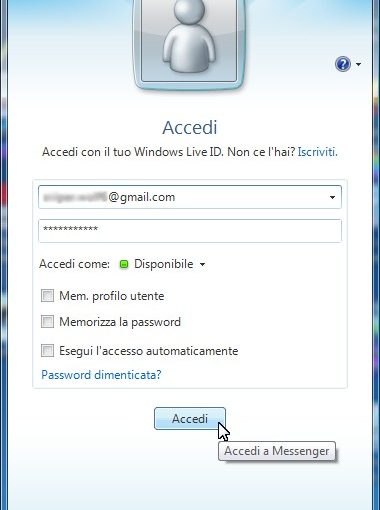 Come usare Live Messenger con qualunque indirizzo mail
