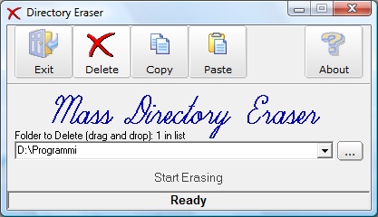 Mass Directory Eraser per eliminare in pochi secondi qualunque tipo di file/cartelle