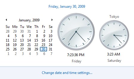 Come aggiungere più orologi nella barra di start di Windows 7 Beta