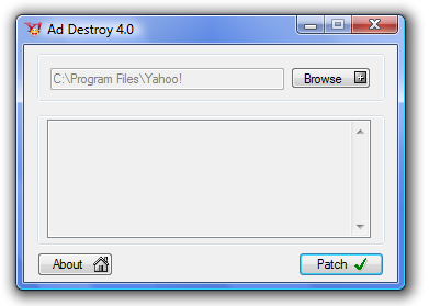 Ad Destroy per rimuovere gli annunci pubblicitare da Yahoo! Messenger