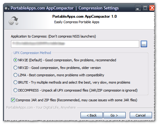 Ridurre il peso dei programmi con AppCompactor