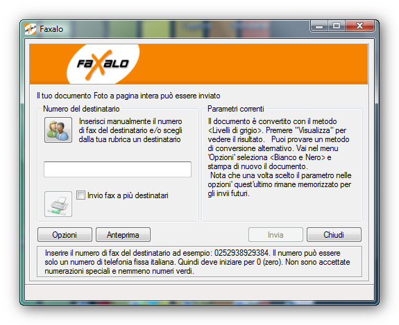Faxalo per inviare Fax gratis in tutta Italia con Windows