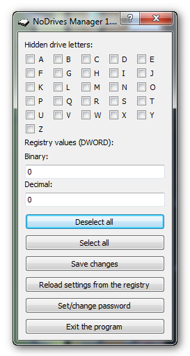 Come nascondere un hard disk o una partizione in Windows, con NoDrives Manager