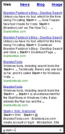 Start++ per migliorare la barra di ricerca di Windows Vista