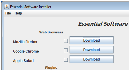 Essential Software Installer  per scaricare/installare tutte le applicazioni fondamentali in due click