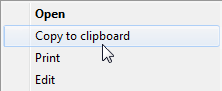 Come copiare i caratteri contenuti in un file di testo usando il tasto destro