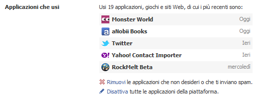 Come rimuovere applicazioni di terze parti in Facebook