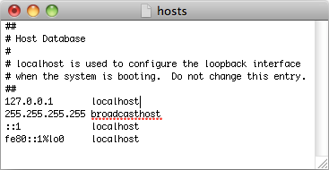 Come modificare il file “Hosts” in Mac OS X