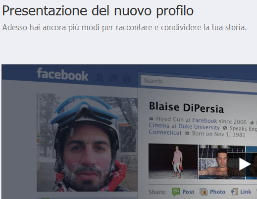 Come ottenere/prendere il nuovo profilo su Facebook