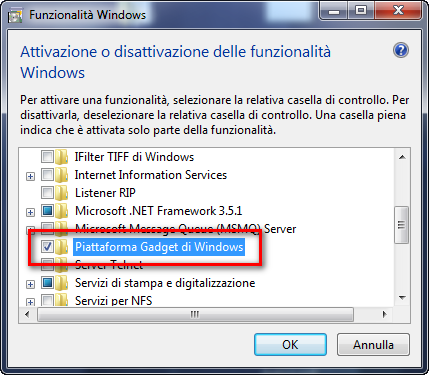 Come disattivare tutti i gadget in Windows 7