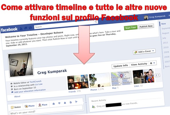 Come attivare timeline e tutte le altre nuove funzioni sul profilo Facebook