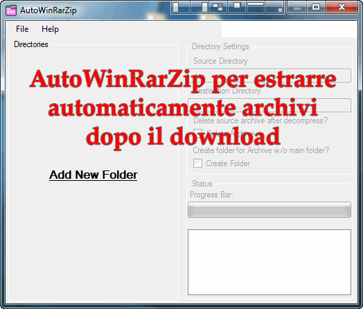 AutoWinRarZip per estrarre automaticamente archivi dopo il download