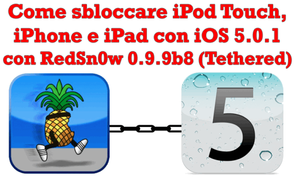 Come sbloccare iPod Touch, iPhone e iPad con iOS 5.0.1 con RedSn0w 0.9.9b8 (Tethered)