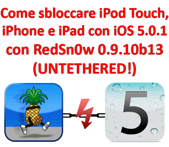 Come sbloccare iPod Touch, iPhone e iPad con iOS 5.0.1 con RedSn0w 0.9.10b13 (UNTETHERED!)