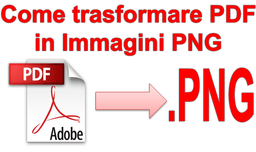Come convertire PDF in Immagini PNG