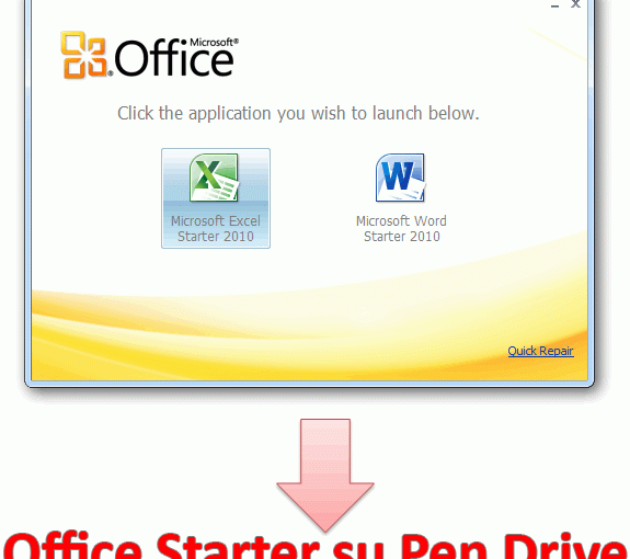 Come creare una versione portabile di Office Starter 2010 su Pen Drive USB
