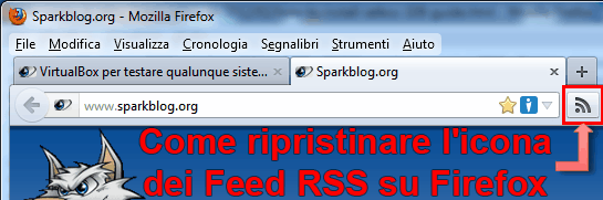 Come ripristinare l’icona dei Feed RSS su Firefox