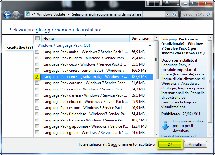 Come Cambiare Lingua in Windows 7 - Passaggio 6